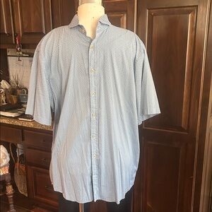 Johnnie-O Top Shelf Sz XL Men's Blue Short Sleeve Button Down Shirt GUC